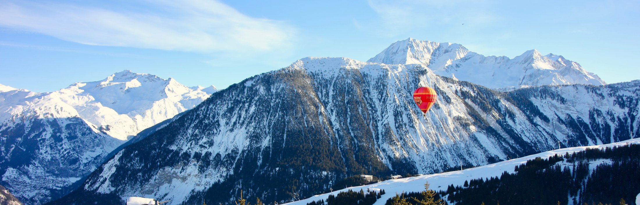 Panorama of the French Alps seen from Courchevel